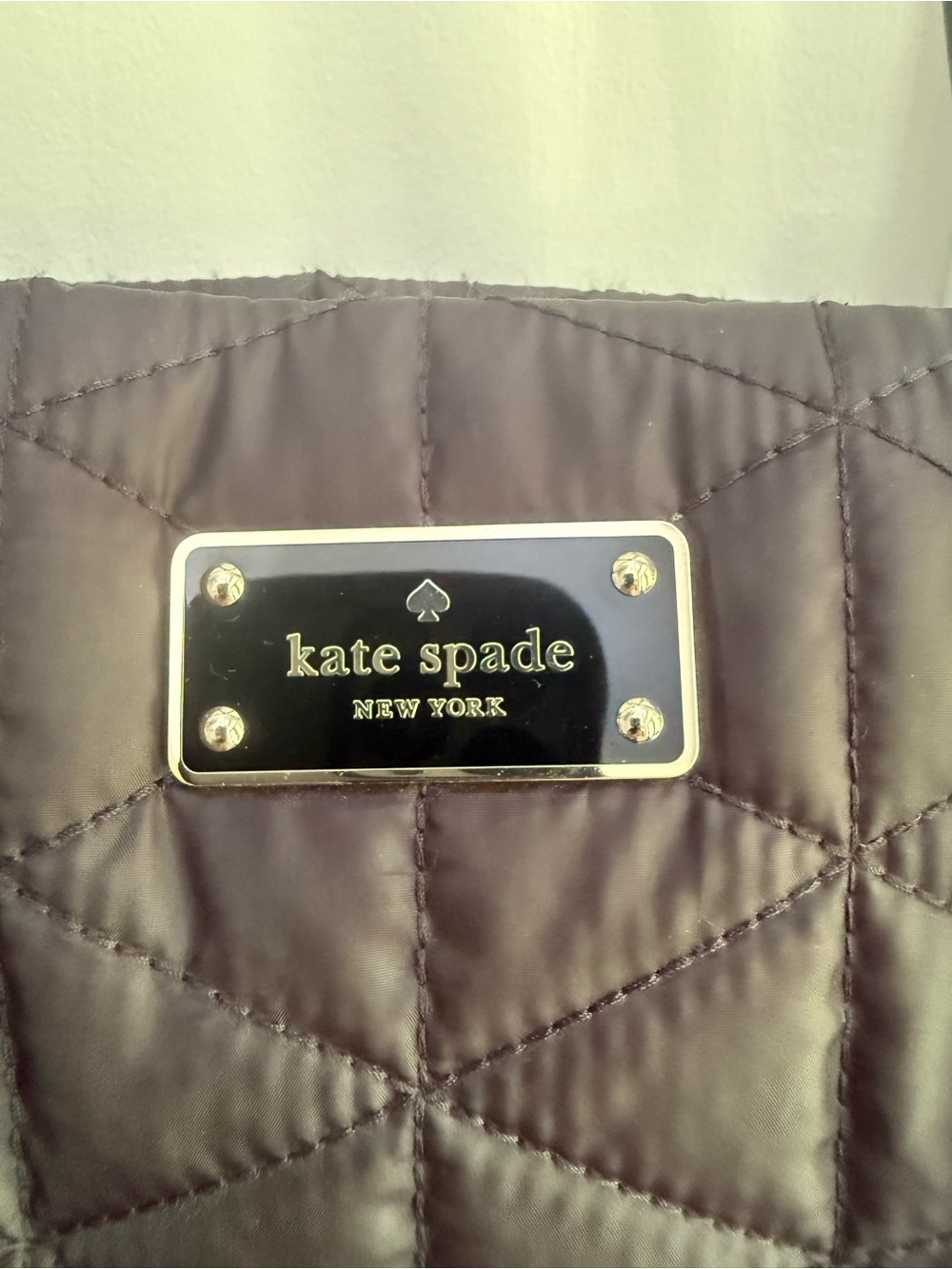 kate spade Black Quilted Diaper Tote Bag with changing pad - Picture 3 of 12